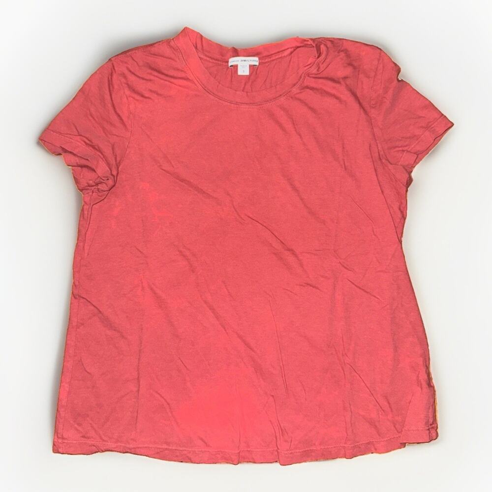Standard James Perse T-Shirt Red Size 3 18x22 USA Designer Classic